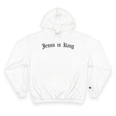 Jesus is King Champion Hoodie - White