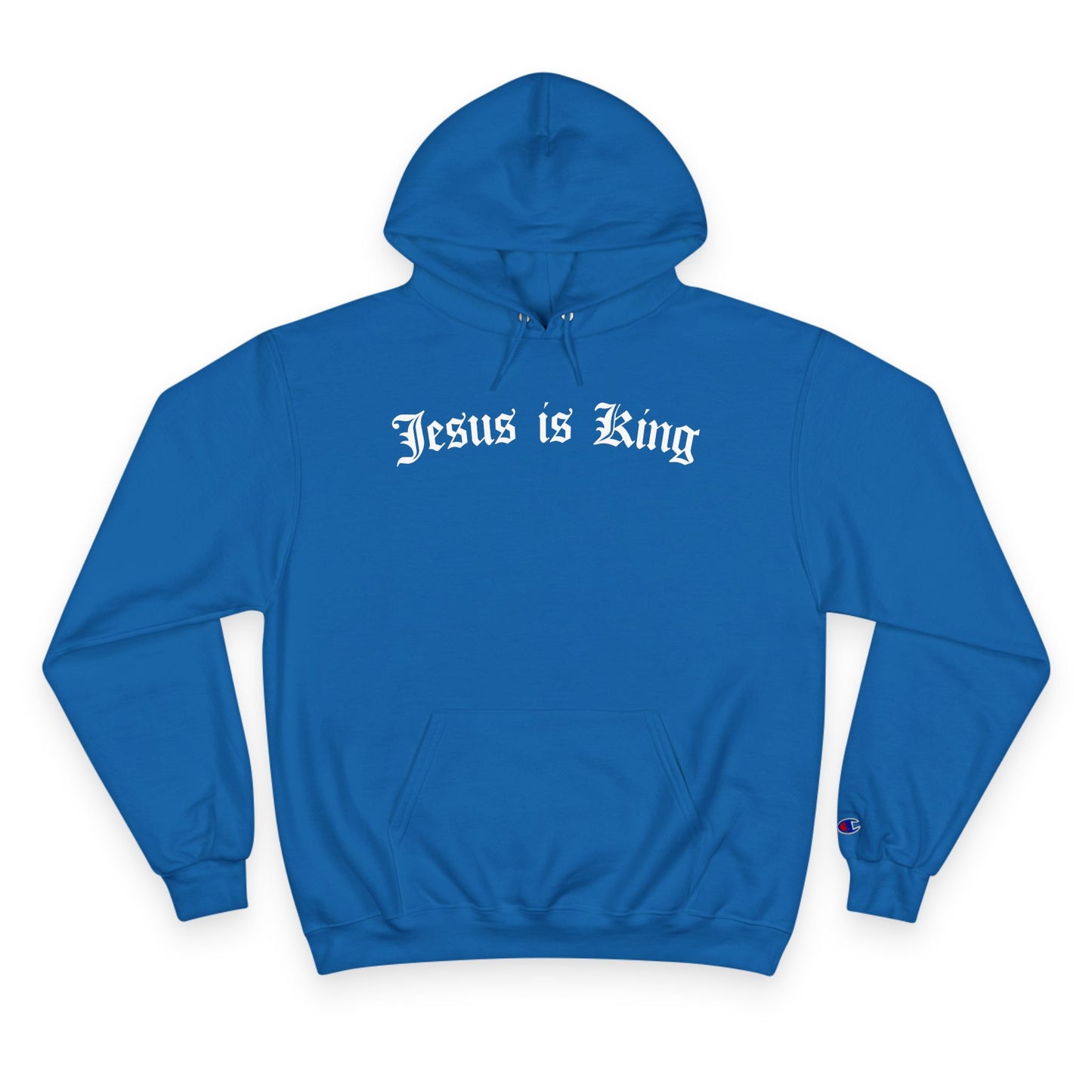 Jesus is King Champion Hoodie - Blue