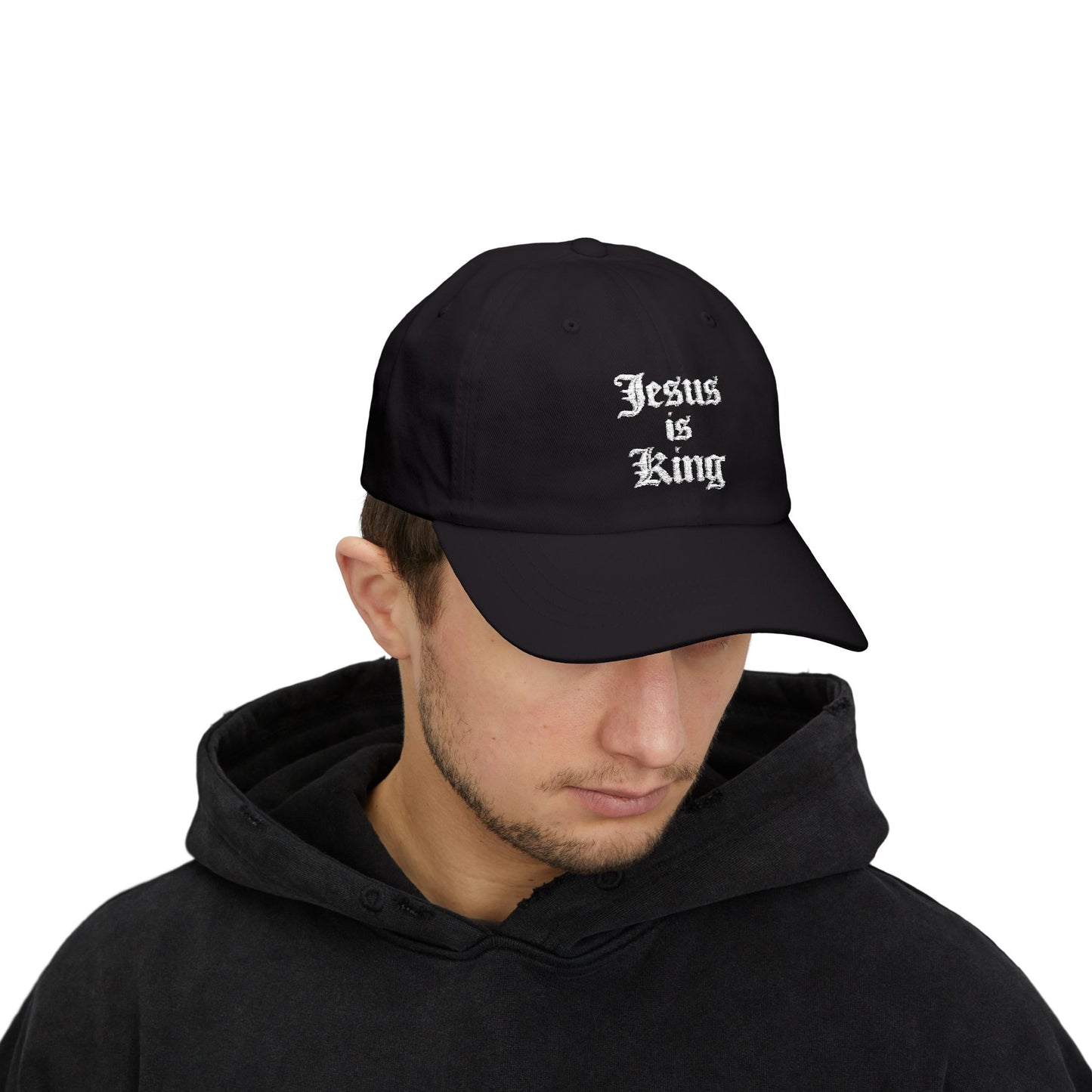 Jesus is King Hat - Black