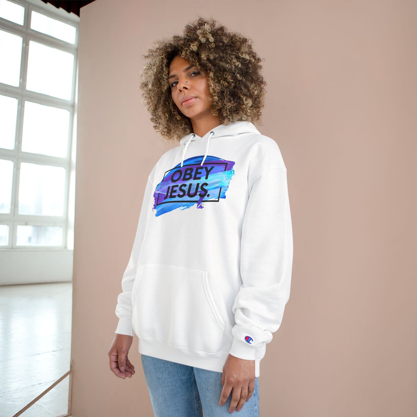Obey Jesus Hoodie - White