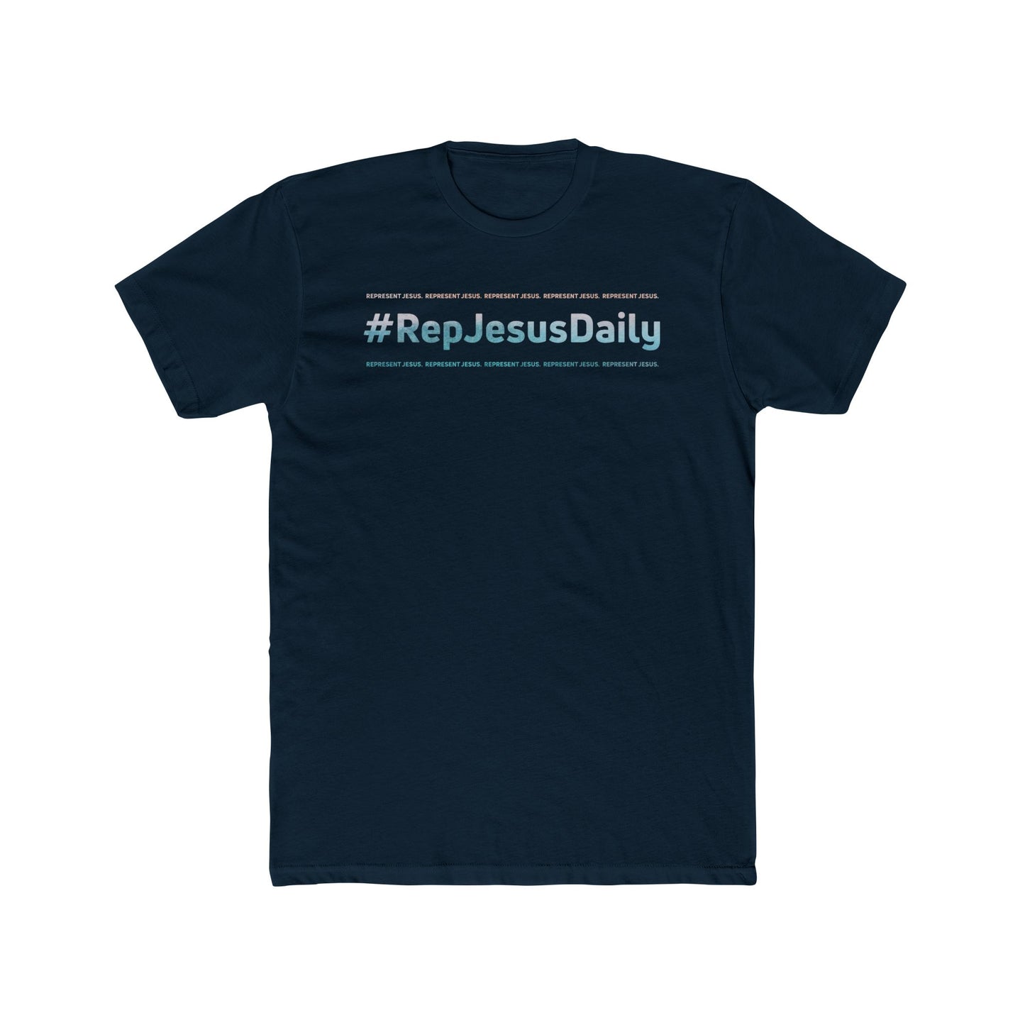 #RepJesusDaily Tee - Navy Blue